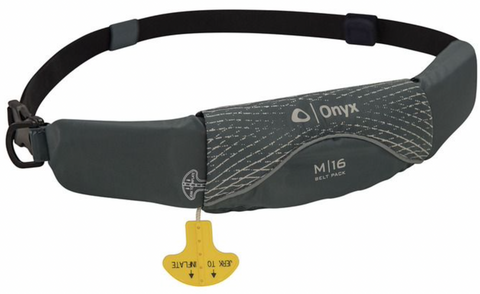Onyx M-16 Reduced Profile Inflatable PFD GRAY
