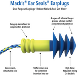 Mack's Ear Seals® Dual Purpose Ear Plugs
